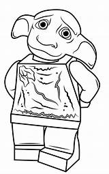 Potter Harry Lego Coloring Pages Dobby Colouring Printable sketch template