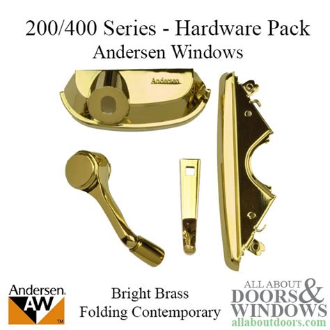 andersen casement window  series hardware pack folding traditional bright brass
