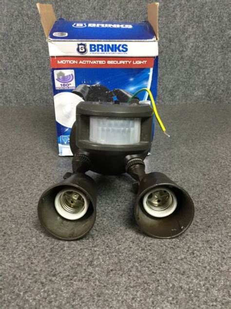 brinks motion activated security light  detection zone bronze mc  sale  ebay