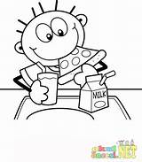Cafeteria Coloring Template Lunch sketch template