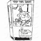 Machine Coloring Claw Pages Arcade Toy Cartoon Boy Outline Clipart Stuck Vending Slot Vector Leishman Ron Getcolorings Color Getdrawings 620px sketch template