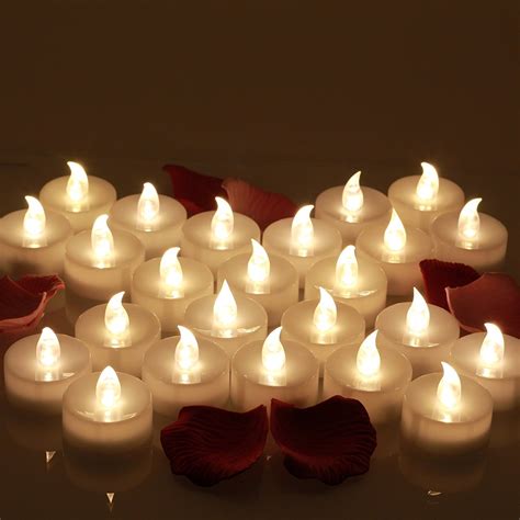 buy realistic bright flameless led tea light candles  pcspcsk flickering