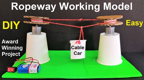 ropeway working model  school science exhibition  science