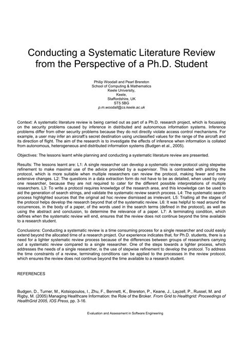 conducting  systematic literature review   perspective