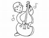 Coloring Cello Boy Little Praying Instruments String Pages Coloringcrew Children Dibujo sketch template