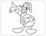 Coloring Christmas Donald Duck Disney Pages Claus Santa Disneyclips sketch template
