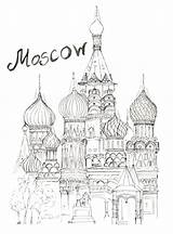 Coloriage Russie Kidspressmagazine Moscou Basils Russe Colorier sketch template