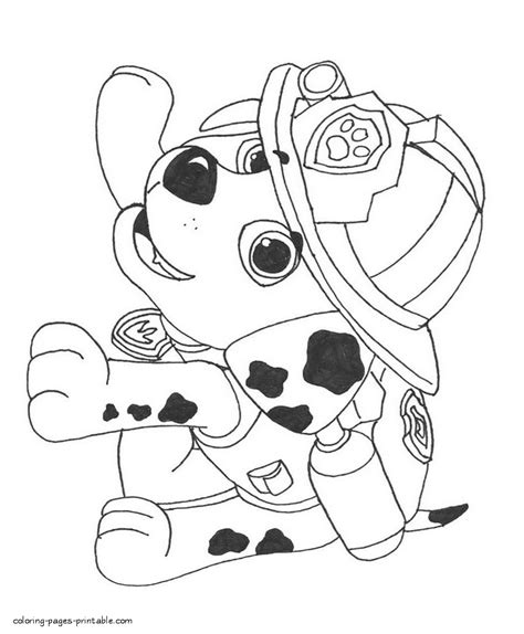 paw patrol coloring page marshall top inspiration