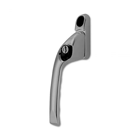 left handed satin chrome offset locking window espag handle