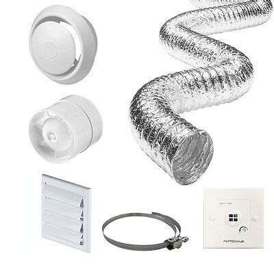 inline bathroom extractor fan timer full kit ventilation timer switch ebay