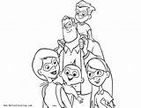 Incredibles Coloring Pages Family Characters Printable Kids Adults Print Color sketch template