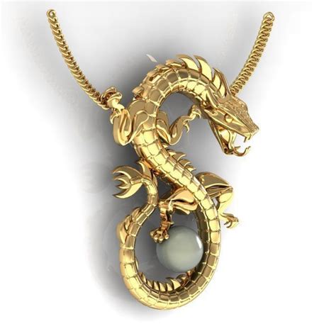 gold dragon pendant gold dust jewelry
