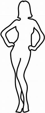 Body Drawing Human Template Outline Clipart Girl Clip sketch template