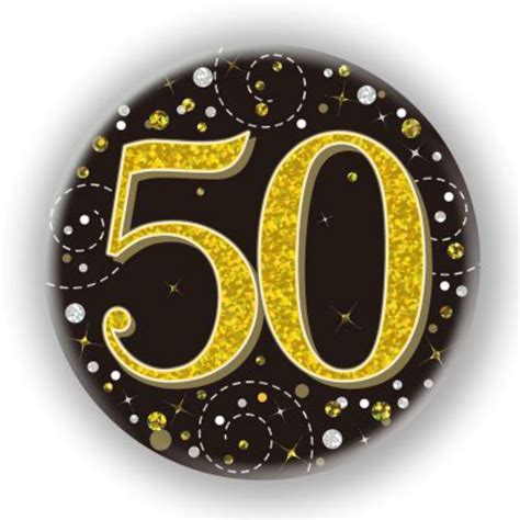 birthday sparkling fizz black gold holographic badge