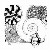 Spirals Zentangle sketch template