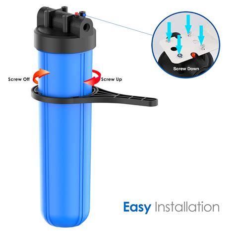 pack     big blue water filter housing   outletinlet parts ebay