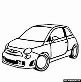 Coloring Abarth Fiat Cars Pages 500c Clipart Drawing Vintage Panda Gif sketch template