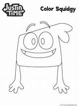 Justin Time Coloring Pages Birthday Kids Party Squidgy Color Cartoon Patrol Colour Choose Board Parties sketch template