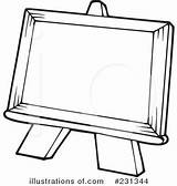 Easel Clipart Illustration Pages Coloring Royalty Template Clipground Visekart Sheet Class Easels Child sketch template
