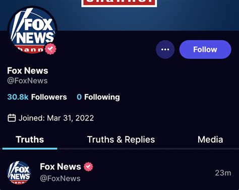 fox news says it s not behind the verified foxnews truth social
