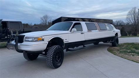 class   lifted lincoln town car limo   cowhide