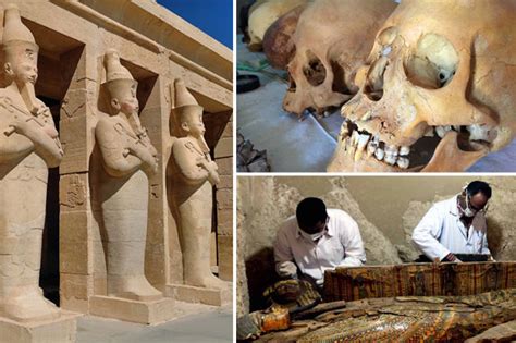 egyptian mummies found in tomb on banks of nile near valley of the