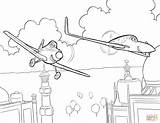 Coloring Planes Pages Dusty Disney Printable Movie Crophopper Plane Rochelle Ishani Flies Colouring Print Airplane Kids Color Cartoon Boeing Sheet sketch template