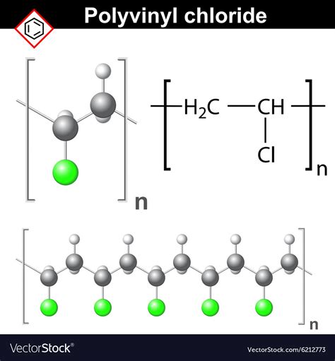polyvinyl chloride molecule royalty  vector image