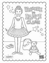 Dance Ballet Printable Class Coloring Pages Kids Color Welcome Girls Recital Sheets Teacher Camp Colouring Ballerina Positions Teachers Baby Next sketch template