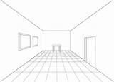 Perspektif Titik Sederhana Membuat Coreldraw Ruangan sketch template