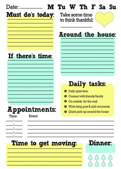 printable   list checklist templates excel word  daily