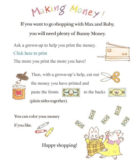 max and ruby coloring pages book on video and bunny money