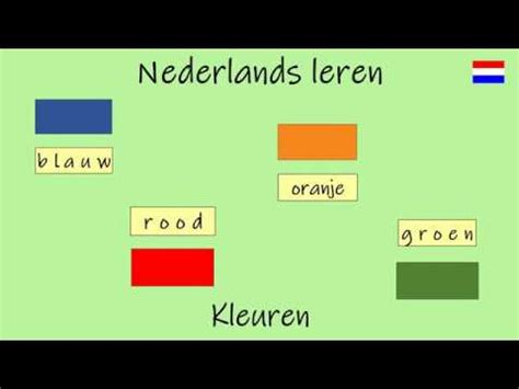 nederlands leren kleuren les  youtube