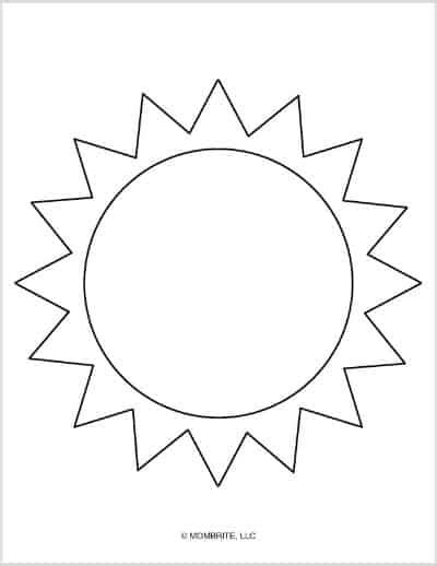 printable sun templates  coloring pages mombrite