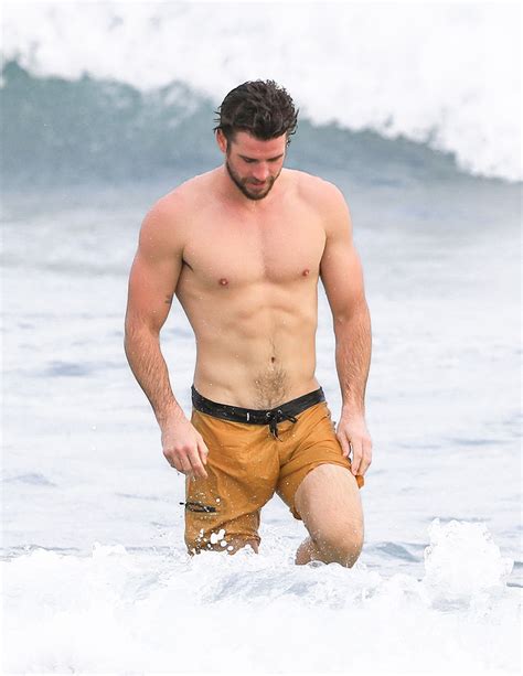 Liam Hemsworth Shirtless And Pantless In Byron Bay March