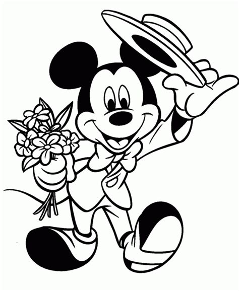 mickey mouse valentines coloring pages coloring home