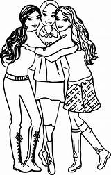 Three Girls Drawing Coloring Friends Girl Friendship Clipartmag sketch template