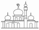Mewarnai Masjid Ibadah Tempat Agama Sketsa Karikatur Orang Menggambar Berdoa Islami Plafon Polos Inspirasi Ide Abu sketch template