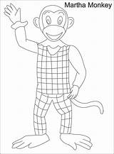 Monkey Coloring Marth Noddy Kids Printable Pages Pdf Open Print  sketch template