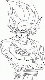 Coloring Goku Pages Ssj Super Saiyan Popular sketch template