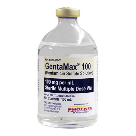 gentamax rx  mgml   ml