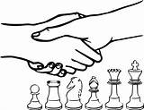 Ajedrez Chess Colorear Szachy Greeting Shaking Openclipart Apreton Clipsafari Saludo Disegno Saluto Kolorowanka Drukuj Similars sketch template