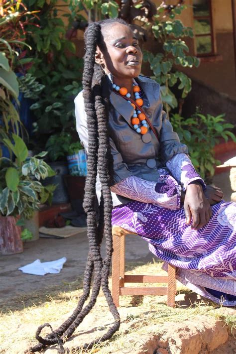 zambian woman long hair twice her height seeks guinness world record