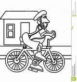 Bicyclist sketch template