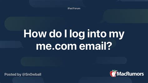 log   mecom email macrumors forums