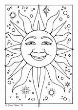 Coloring Sun Large Pages Printable sketch template