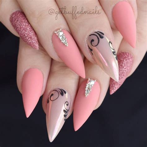 atregranned  atgetbuffednails salmon pink birthday nails