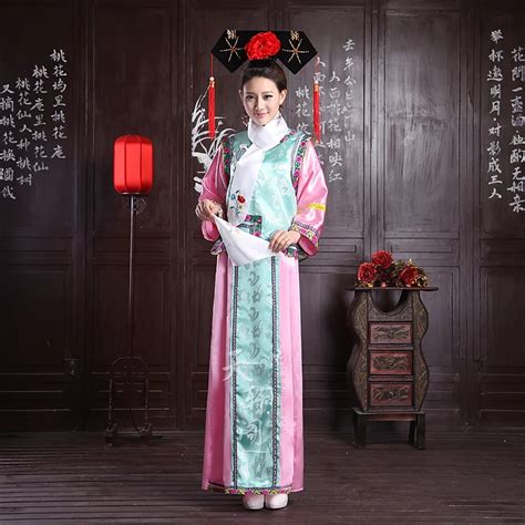 embroidery female qing dynasty princess costume womens ancient court dress  cosplay