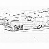 Chevy C10 Truck Square S10 Silverado Squarebody Camiones Lowered Sombra Gmc Camión Viejos Impala Esquemas Raiders Rzr Historietas Carritos Proyectos sketch template