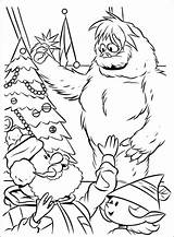 Coloring Pages Rudolph Reindeer Snowman Abominable Christmas Nosed Red Book Yeti Kids Printable Bumble Drawing Color Toddlers Yukon Sheet Print sketch template